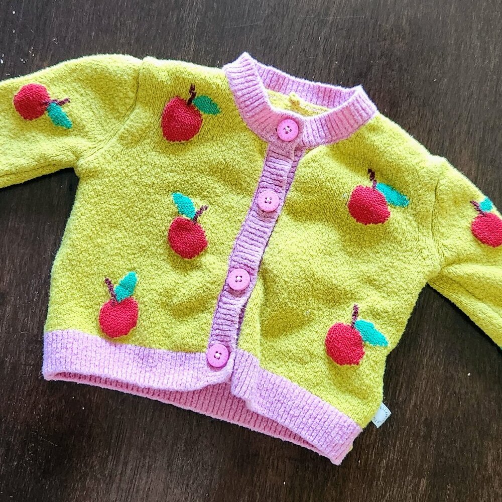 Stella McCartney Baby Knit Apple Cardigan (Size 6 Months)